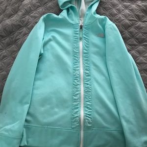 Girls North Face Zip up hoodie